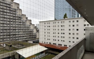 Pose filet anti pigeons dans balcon appartement 92 Courbevoie