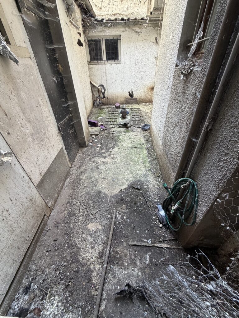 Nettoyage fientes et souillures de pigeons - AVANT / APRÈS dans immeuble 77 Meaux
